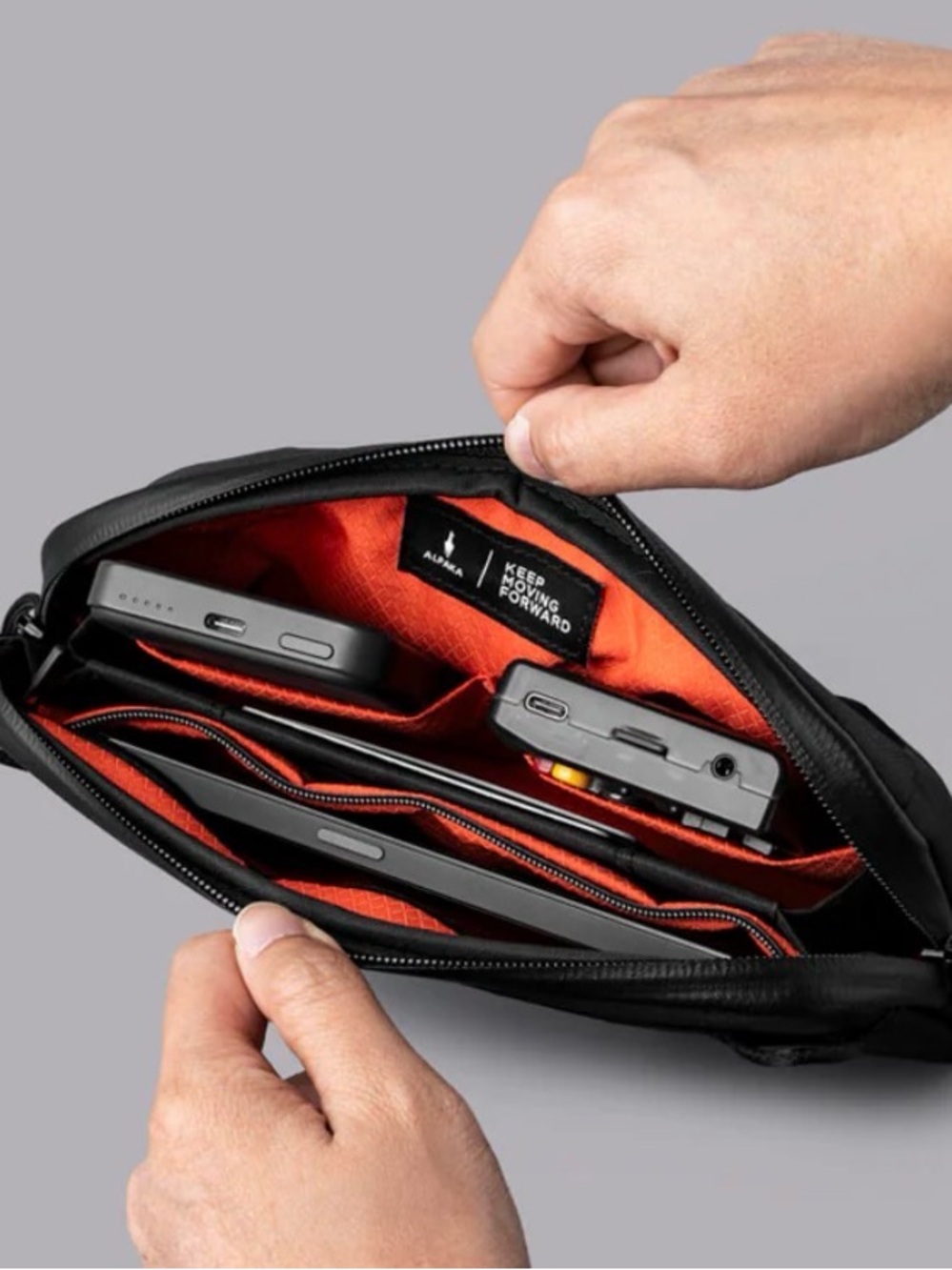 NWT Alpaka Flight Pouch Pro Ultradryne Ripstop Water Black with Orange Interior - Picture 11 of 16